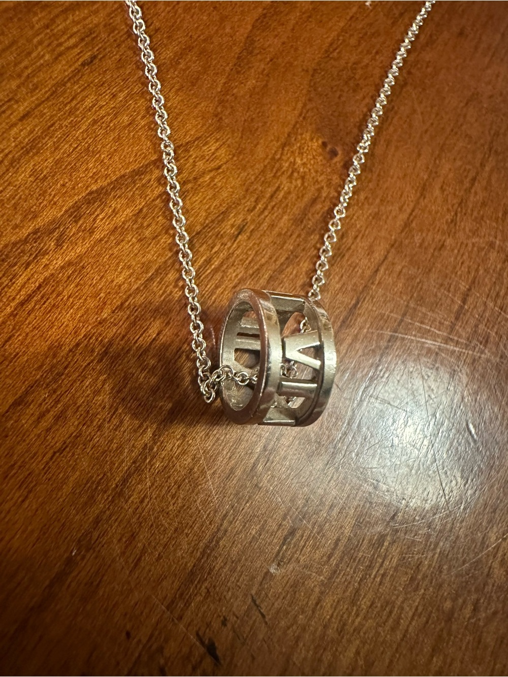Tiffany & Co. Atlas Open Circle Pendant Necklace